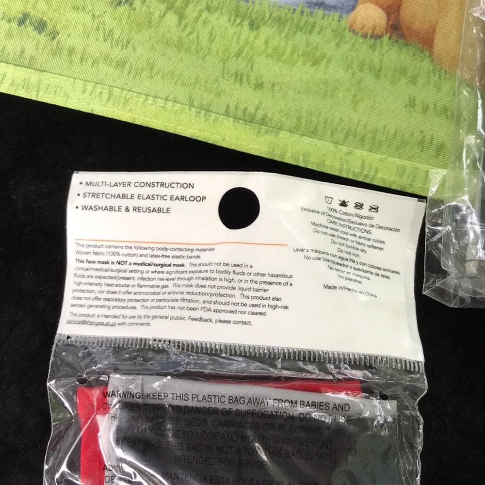 NWT 13 Reusable Children’s Face Masks 3 Packs of 3 & 1Pk of 4 Doodle Masks Space